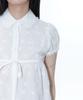 Kasiko Puff Sleeve Lace Shirt White