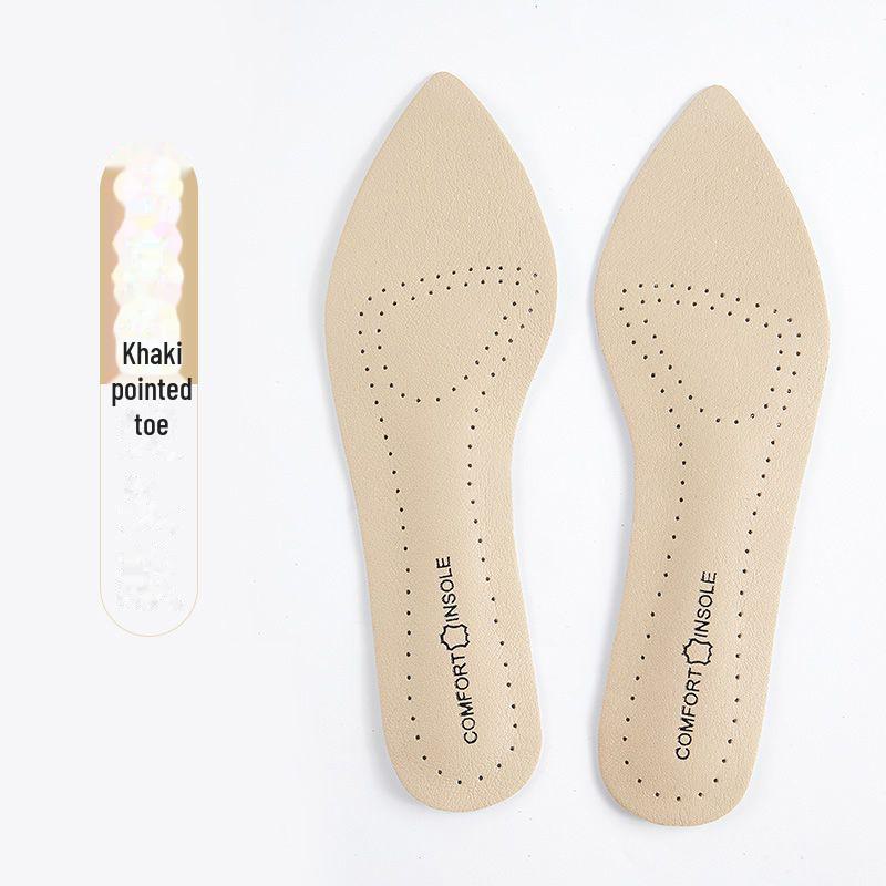 

Женские ультратонкие дышащие стельки из коровьей кожи для туфель с острым каблуком — самоклеящиеся, удобные, впитывающие пот и дезодорирующие. 37-38