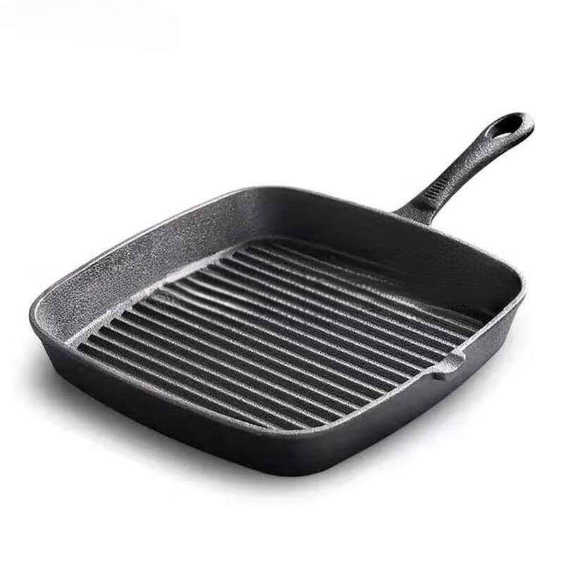 Lilang Cast Iron Striped Steak Frying Pan
