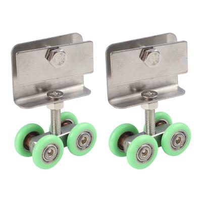 Heavy Duty Stainless Steel Shower Door Roller Kit Features Nylon Wheels for Silent Operation and Simple Installation