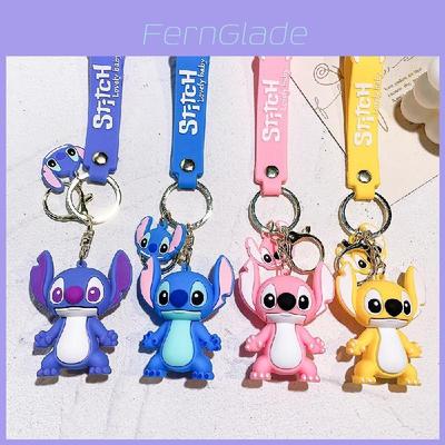 Cute Cartoon Stitch Keychain Pendant Soft Pvc Material Independent Packaging
