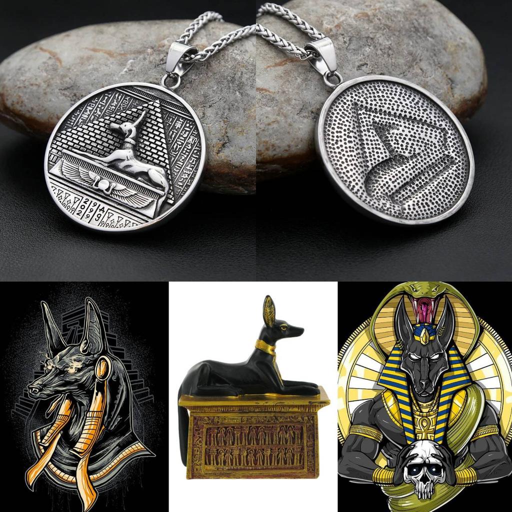 God Death Anubis Amulet Talisman Necklace Pendant Ancient Egypt Egyptian Symbol Eternal Life protect guardian Dead