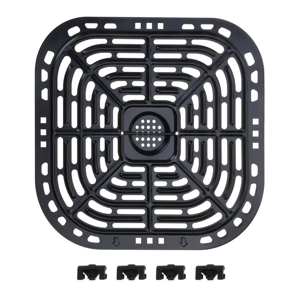 7,3 Zoll Quadratische Schale 4QT Heißluftfritteuse Ersatz Grillplatte Pfannen Antihaft Geeignet für Gesünderes Kochen Pizza Gemüse
