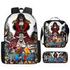 One Piece One Piece Backpack Primary And Secondary School Schoolbag Voyager King Backpack Cartoon Schoolbag Three-Piece Set