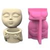 Minimalist Designs Mold Succulent Planter Silicone Molds Girl Head Shapes Flower Pot Epoxy Mould for DIY Enthusiasts