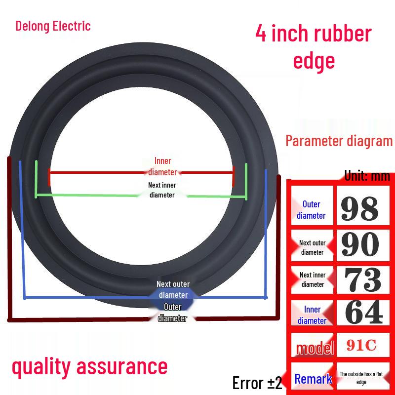 Speaker Rubber Surround Rings - 3/4/5/6/8/10/12 Inch Replacement Parts