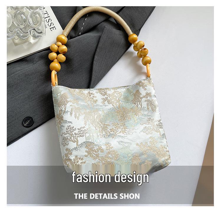 2025 Herbst Bestickte Damen Achsel-Tragetasche: Vielseitiger täglicher Schulter-Eimer-Stil