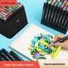 Double-Headed Children's Art Brush Marker - Alcohol Oil-Based, Black Rod, for Graffiti & Watercolor