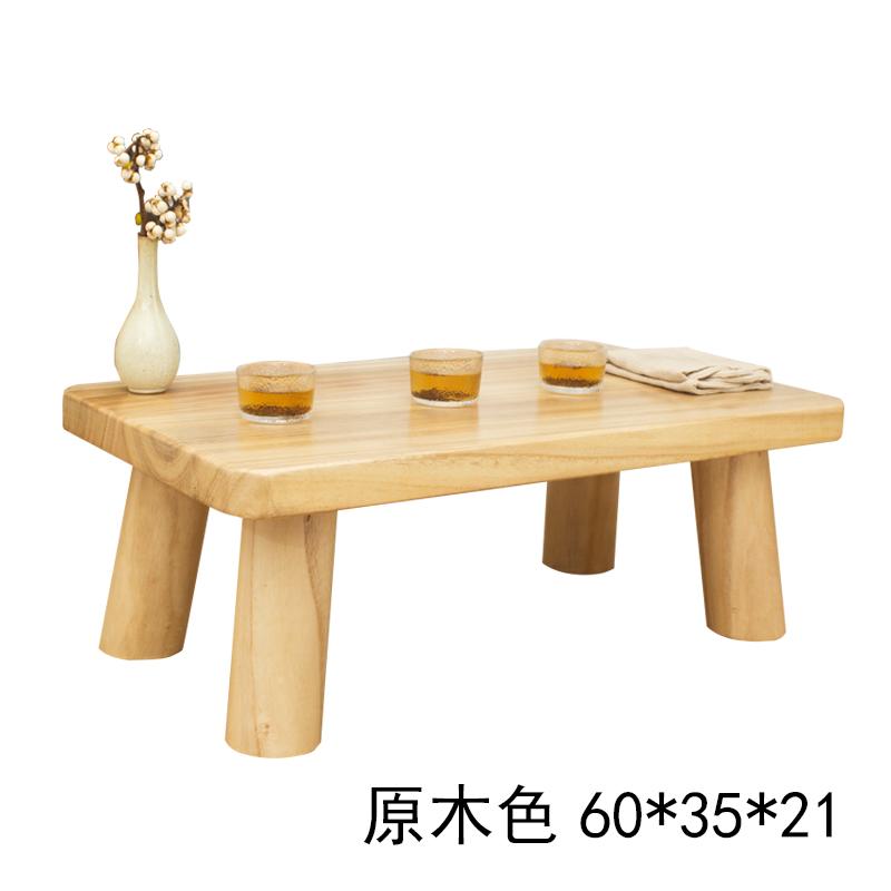 Japanese Burnt Paulownia Minimalist Tatami Stand Solid Wood Bay Window Desk Handcrafted Window-Side Table