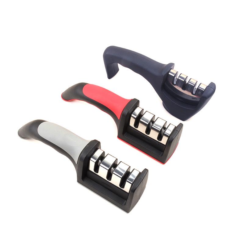 Four-Stage Multifunctional Knife Sharpener with Stone Rod for Household Use