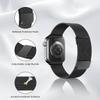 Black Metal Strap for Apple Watch Series 10 9 8 7 SE 6 5 4 3 2 1 42mm 41mm 40mm 38mm Magnetic Closure Milanese Watch Band