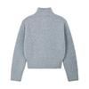ELLE KIDS Girls' Retro Stand-Up Collar Knit Sweater