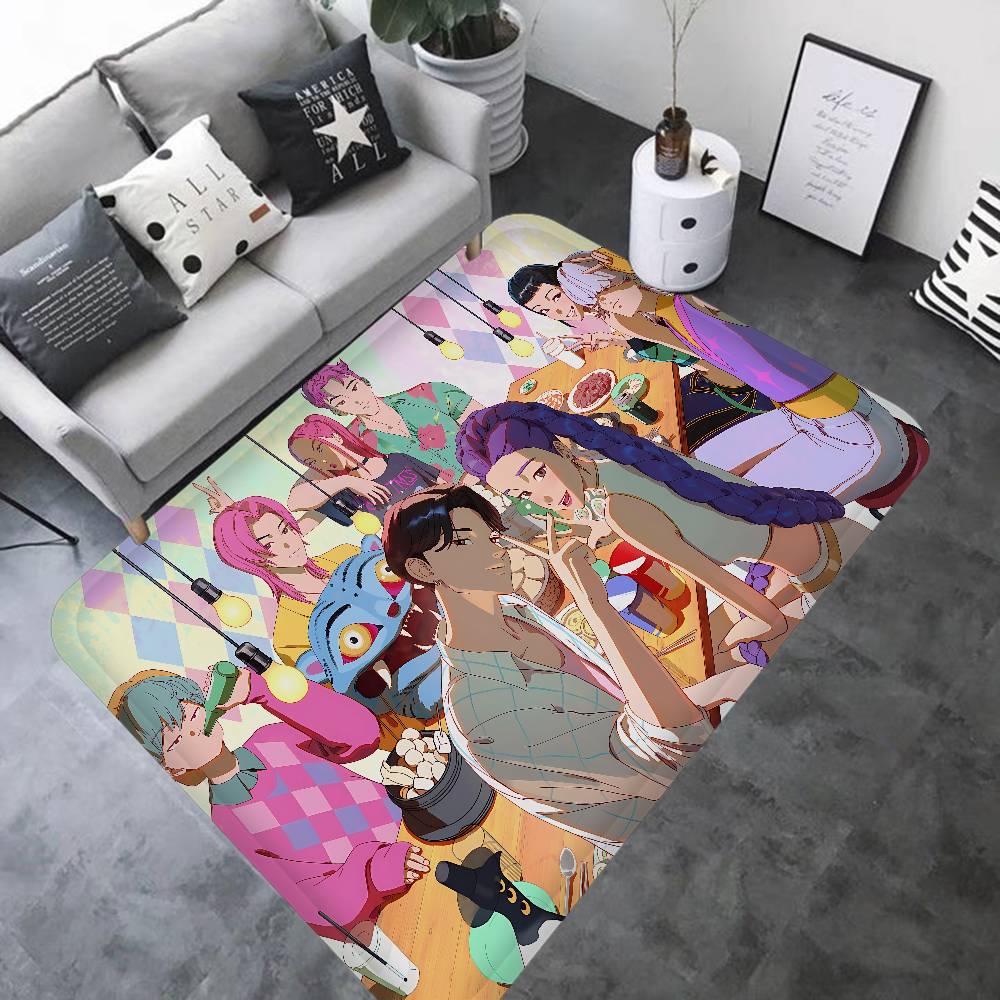 Kpop D-demon Hunters Entrance Door Mat Nordic Style Bedroom Living Room Doormat Home Balcony Anti-Slip Modern Home Decor