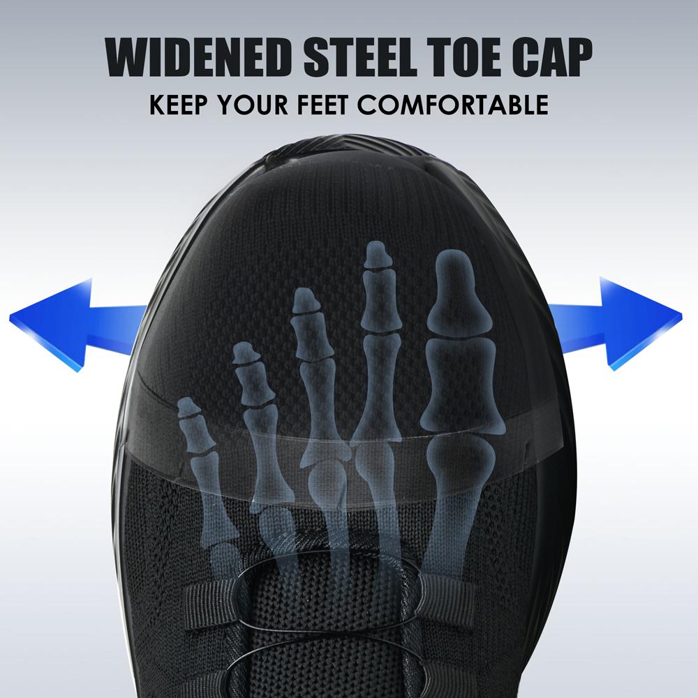 Rotating button Safety Shoes Men Air cushion Work Sneakers Steel toe shoes Puncture-Proof Security Protection Shoes Work Boots