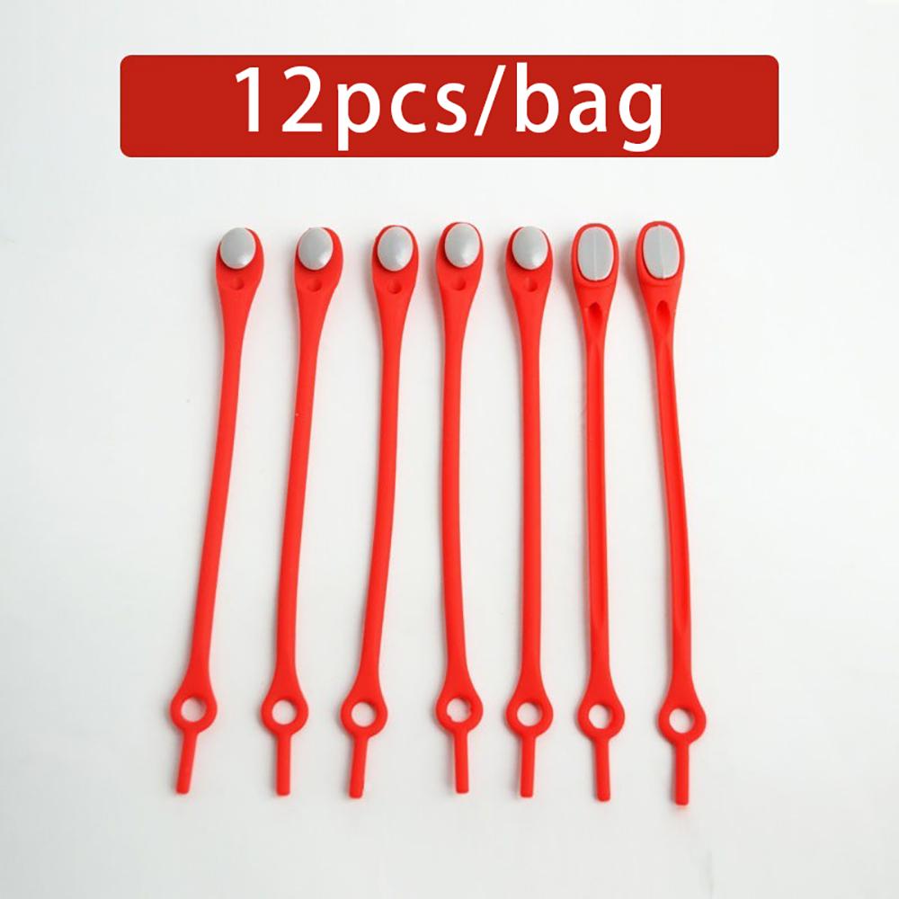 12 stuks Stretch Siliconen Veters Zonder Strikken Elastische Veters Sneakers Volwassenen kinderen Luie Veters voor Schoenen Rubber Zapatillas