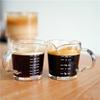 Espresso Coffee Concentrate Cup, 2 Pieces, Glass Milk Jug, Mini Multi-Functional Seasoning Creamer Container, Measuring Cup