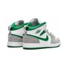 Air Jordan 1 Mid BP Scarpe da Basket Mid top per Bambini Bianco Grigio Verde Bambini di Età 3-7 Anni DC7249-103