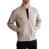 Calvin Klein Solid Color Minimalist Comfortable Windproof Baseball Collar Zipper Long Sleeve Jacket Men Jackets Khaki 40FP512-020
