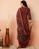 Women Designer Floral Printed Kurta Pant Dupatta Set Indian Bollywood Top Tunic Kurti