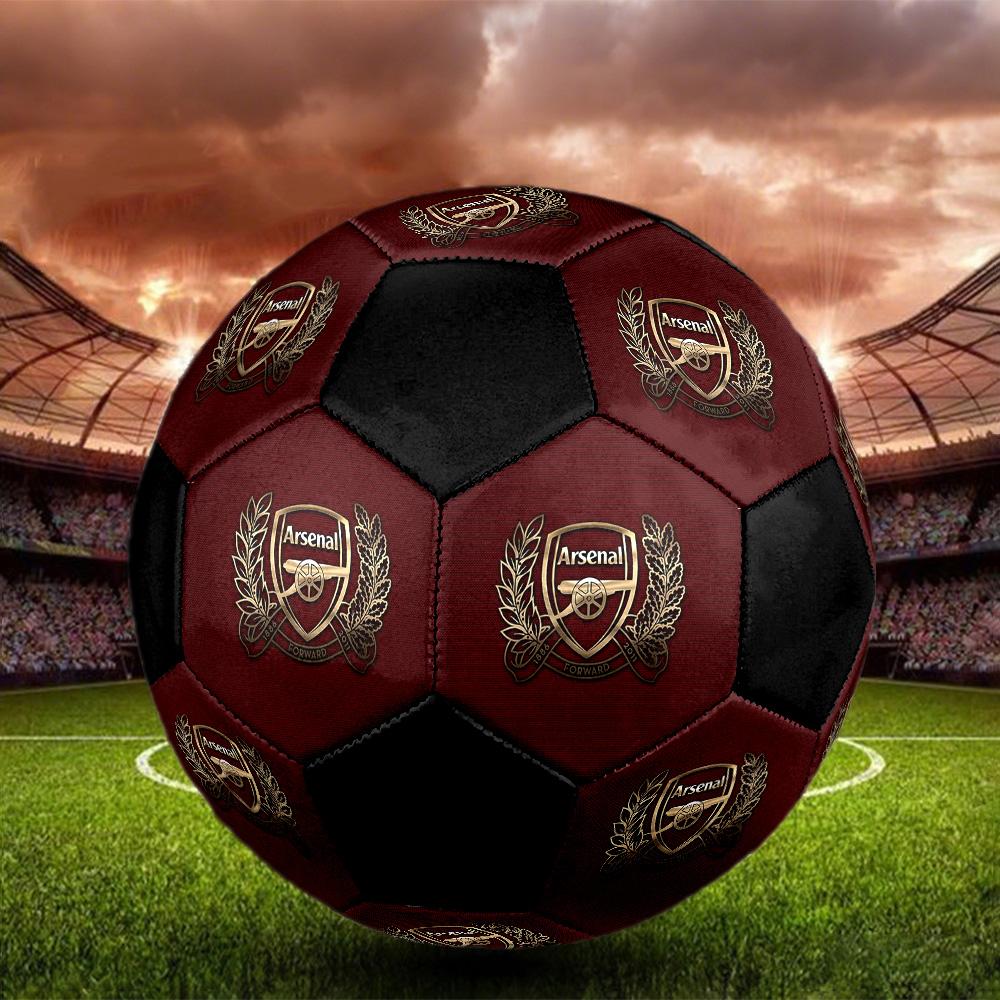 Arsenal Football Club Pallone da Calcio Colorato Per Tutte le Età Cucito a Macchina PVC Pronto per la Competizione Resistente Alto Rimbalzo.TAGLIA5