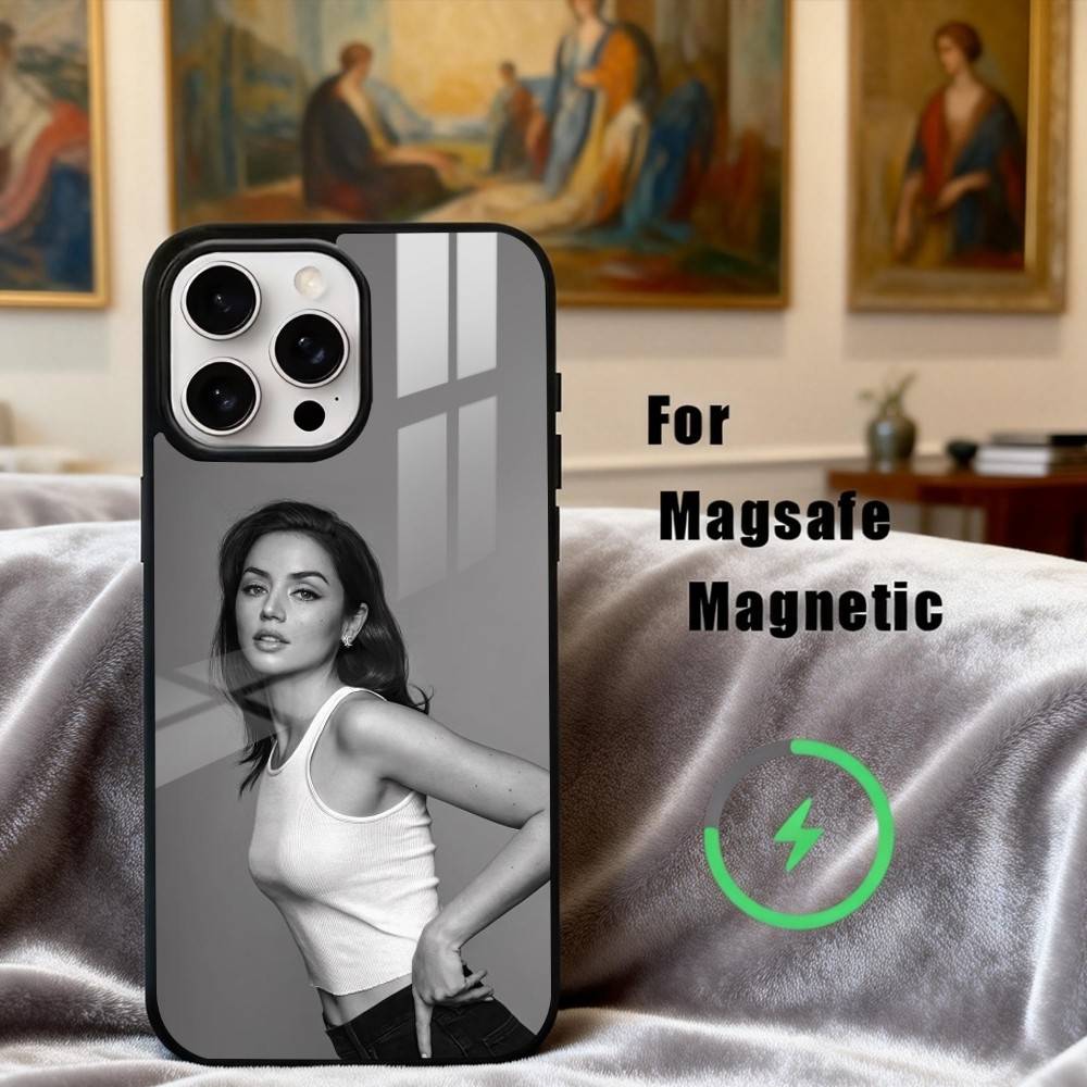 A-Ana de A-Armas-S Actress Phone Case For iPhone17,16,15,14,13,12,11 Plus,Pro Max Magnetic For Magsafe Wireless Charging