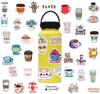50 Pack Coffee Stickers Water Bottles Laptop Car Hydroflasks Phone Motorcycle Guitar Skateboard Computer Coffee Cup Vinyl Sticker Waterproof