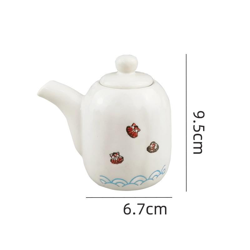 1/3 Pcs Japanese Style Soy Sauce Pot Japanese Sushi Vinegar Bottle Oil Olive Dispenser Jiaozi Seasoning Jar Ceramic Sauce Bottle