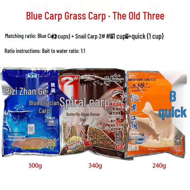 Klassisches Blaues Karauschen-Schnellangriff-Köder-Set – Perfekt für das Angeln in freier Natur und Karpfen-All-Kill.