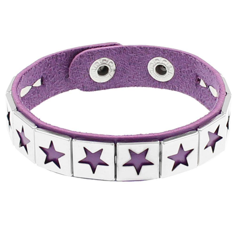 DIEZI Vintage Punk Star PU Leather Bracelet Gothic Cosplay Wrap Bracelet For Women Men Harajuku Bracelet Bangle Gift Jewelry