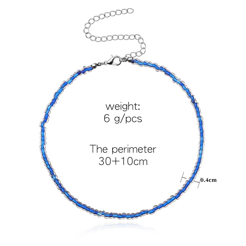 Collier ras du cou en perles style Boho pour femmes et filles, brin coloré, court, ras du cou, bijoux d'été à la mode, cadeau, nouvelle collection