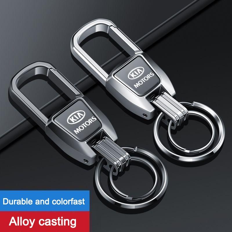 Metal Car Emblems Keychain Key Ring Chain Anti-Loss Keyring Pendant For Kia Rio Ceed Sportage Soul Sorento K2 K5 Flip Accessory Sfylr11
