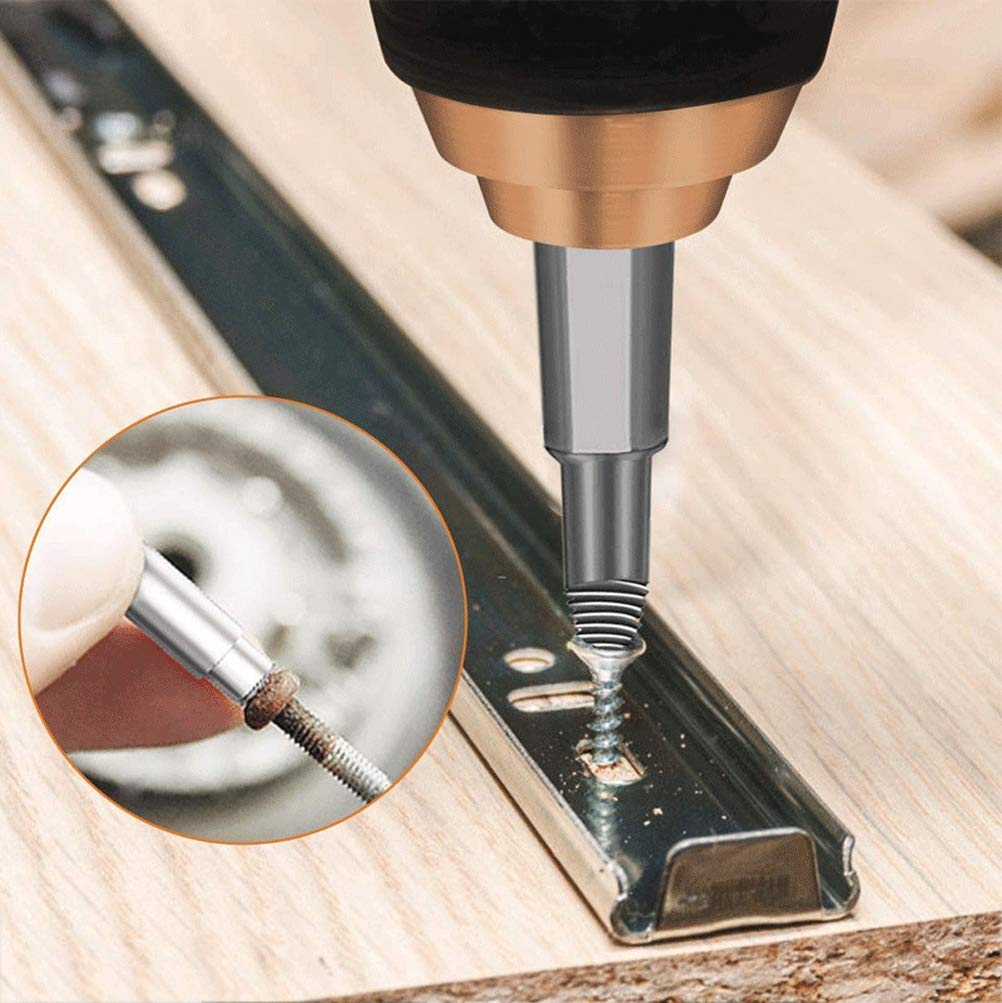 Wolfride 22 Piece Screw Removal Screw Removal Broken Bolt Drill Crushed Screw Special Tool for Removing Screw Screw Thread Repair Includes Chuck Set,