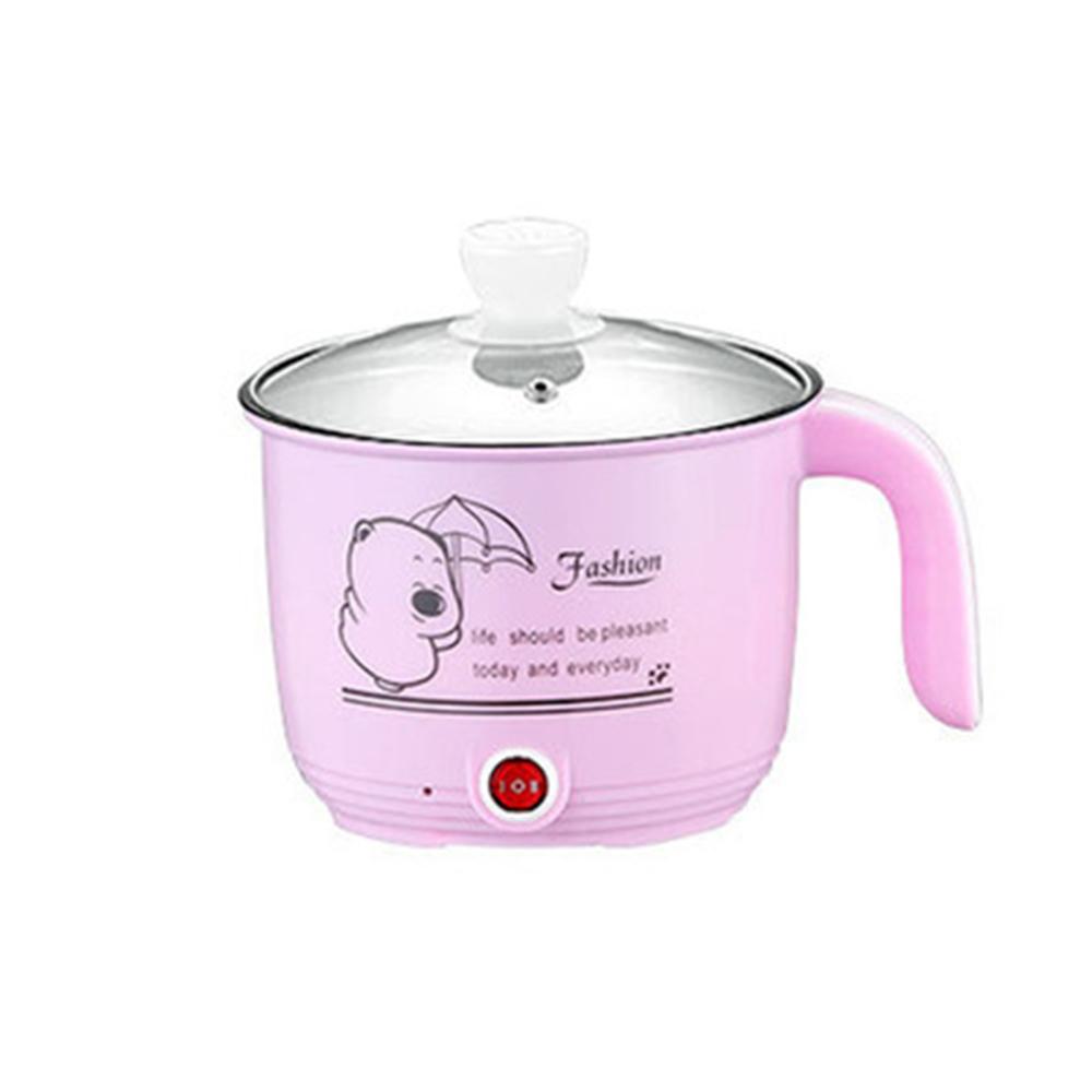 

вишня 1,8 л электрическая кастрюля с антипригарным покрытием /мини рисоварка с пароваркой сковорода электроплита кастрюля periuk nasi 1-2L розовый