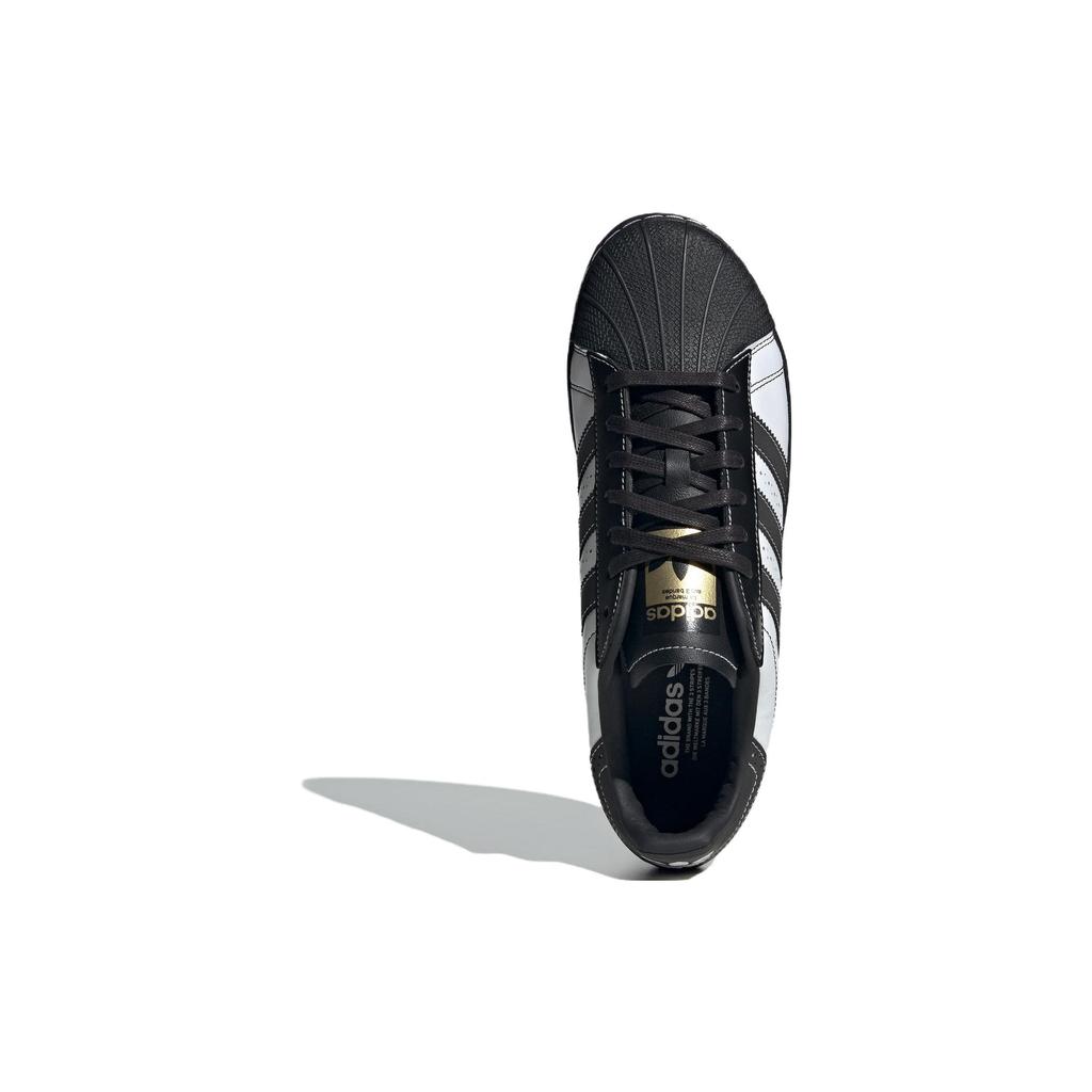 adidas Pantofi unisex Superstar XLG, alb, negru, cu vârf, încălțăminte, miez alb, auriu, negru, metalizat IE8409
