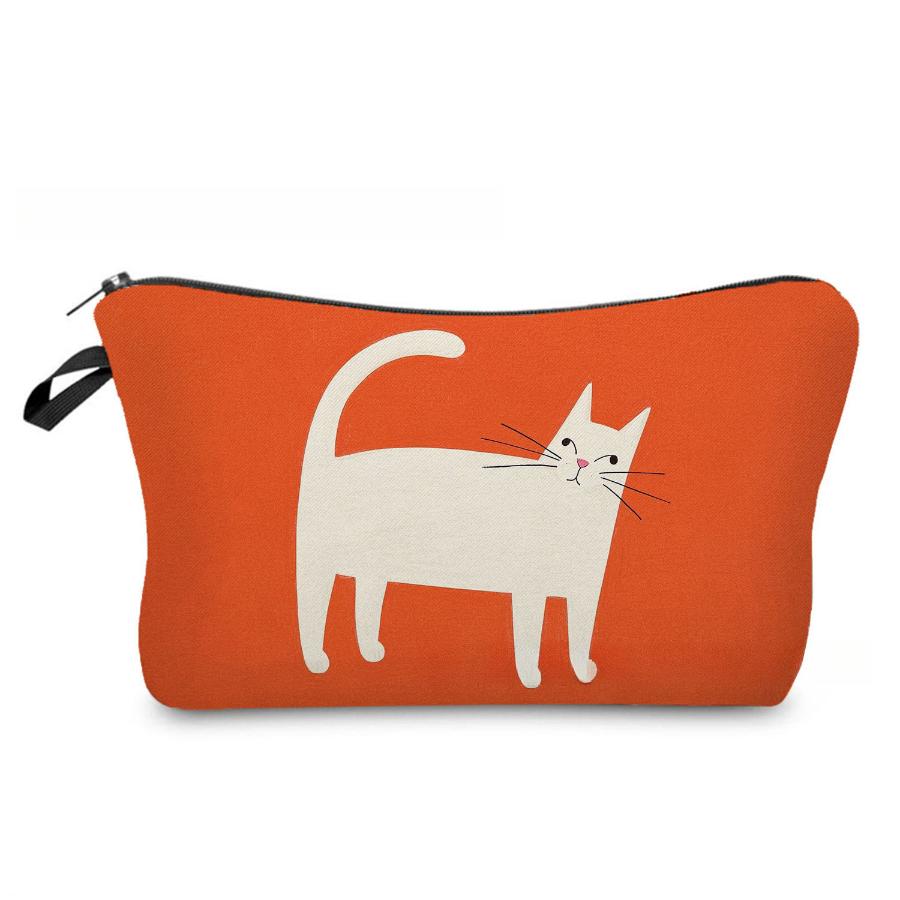 Women Cat Print Cosmetic Bag Toiletries Organize Travel Storage Case 6970 KTB