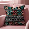Retro Patterns Cushion Cover MultiScene Pillow Cover for Home  Car  Reversible Soft  Durable for Daily Use