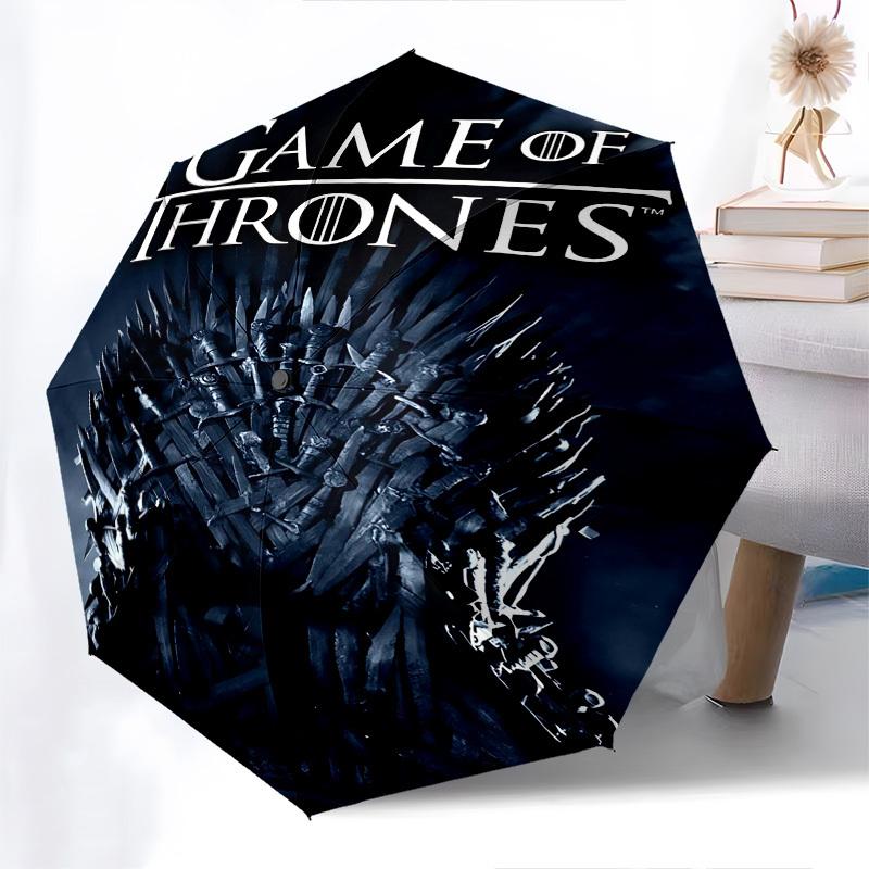 1pc Game of Thrones Automatic Folding Umbrella - Compact 8-Rib Design, Durable Plastic & Iron1309L