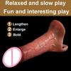 Men's Penis Enlargement Set Wolf Tooth Jj Set Meat Set Sleeve Reuseable Silicone Sex Toys Adult Toys Lock Sperm Ring Sex Toys