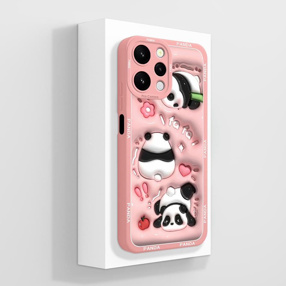 

Cute Panda Case For Redmi 12 Phone Cover For Xiaomi Redmi12 4G 5G Back Funda Upgrade Liquid Silicone Protector High Quality Capa Redmi 12 (4G)