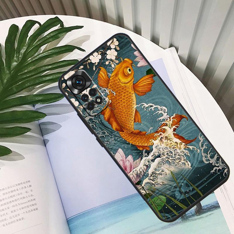 Chinese Koi Fishes Funda For Xiaomi Redmi Note 14 10 11 12 13 15 Pro Plus Case For Redmi 15 15C 14C 12C 10C 13C