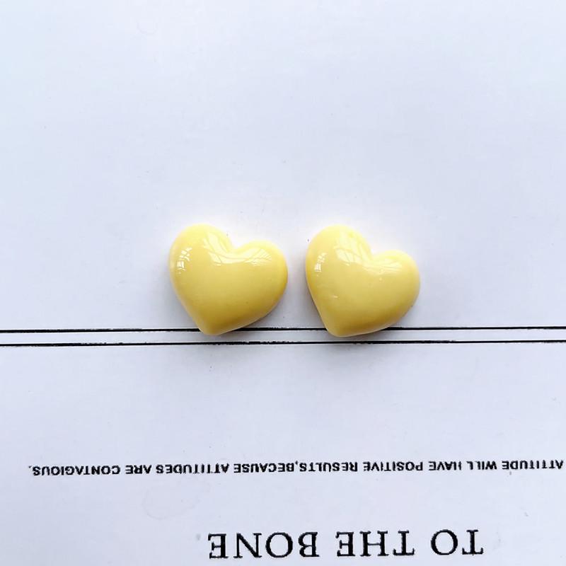 Mini Shiny Heart Resin Charms DIY Decals for Phone Case Hair Clip Craft Accessory Pink White Craft Supply