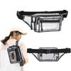 Waterproof Chest Bag Transparent Multi Layer Shoulder Bag Waist Pack Adjustable Shoulder Strap Makeup Bag Running Hiking Travel