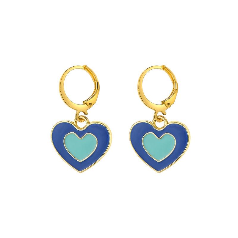 

IF ME простые серьги-кольца, капающие масла, кулон с двойным сердцем, серьги, аксессуары, ювелирные изделия 4