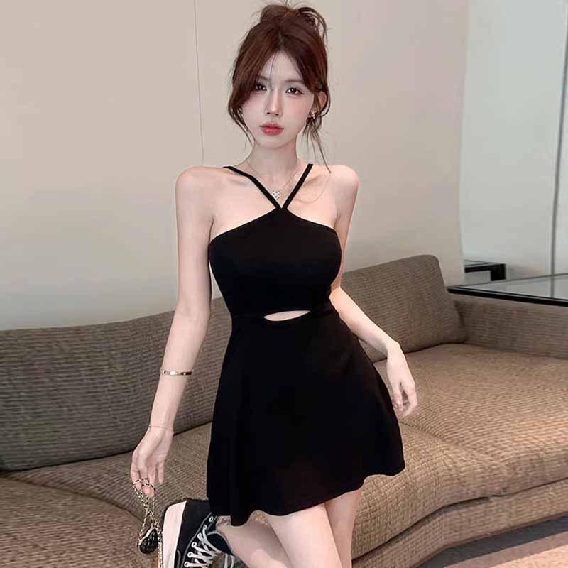 

Модные женские платья Spice Girls Be Careful Cross Halter Skinny Dress one size fits all чёрный