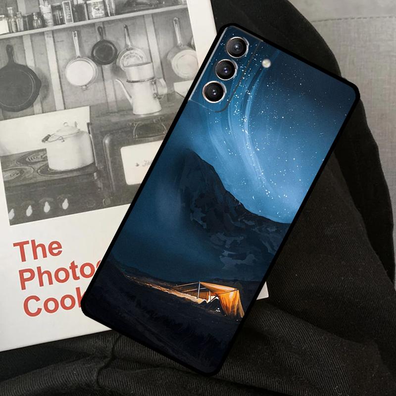 Nature Camping Art Phone Case For Samsung Galaxy S22 S23 S24 Ultra S20 S21 S24 FE S9 S10 Plus Note 10 20 Ultra