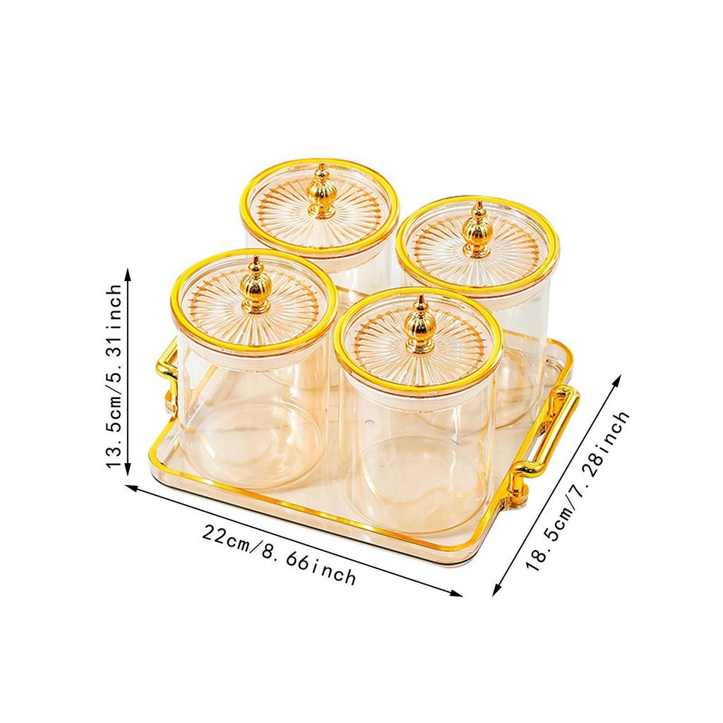 Dry Fruit Tray with Lid Snack Candy Dish Appetizer Tray Kitchen Spice Jars for Dining Room Kitchen Holiday Living Room Home