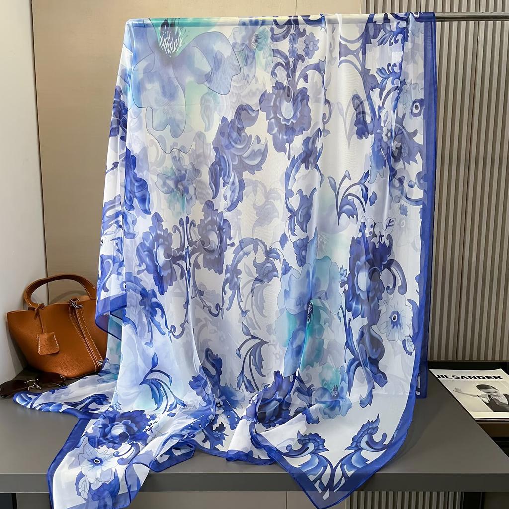 Damski szal wysokiej klasy, nowy, duży, modny, wszechstronny i stylowy szal wiosenno-letni, szal-krem przeciwsłoneczny dla mamy