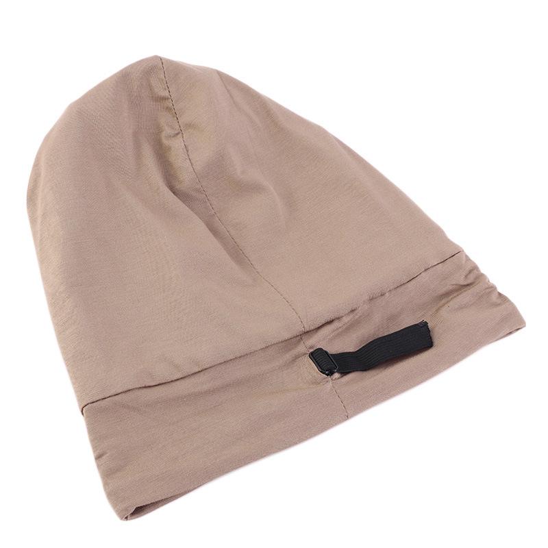 Hot Sale Adjustable Invisible Buckle Satin Lined Nightcap, Elastic Wide-brimmed Pullover Cap, Confinement Cap