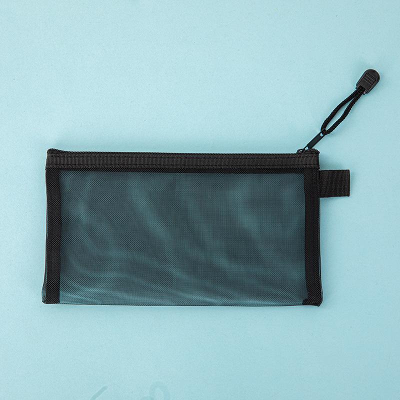 

Mesh Pencil Case, Large-capacity Transparent Zipper Storage Bag, Portable Pencil Case and Stationery Bag for Students Exams 20.5CM*11CM чёрный