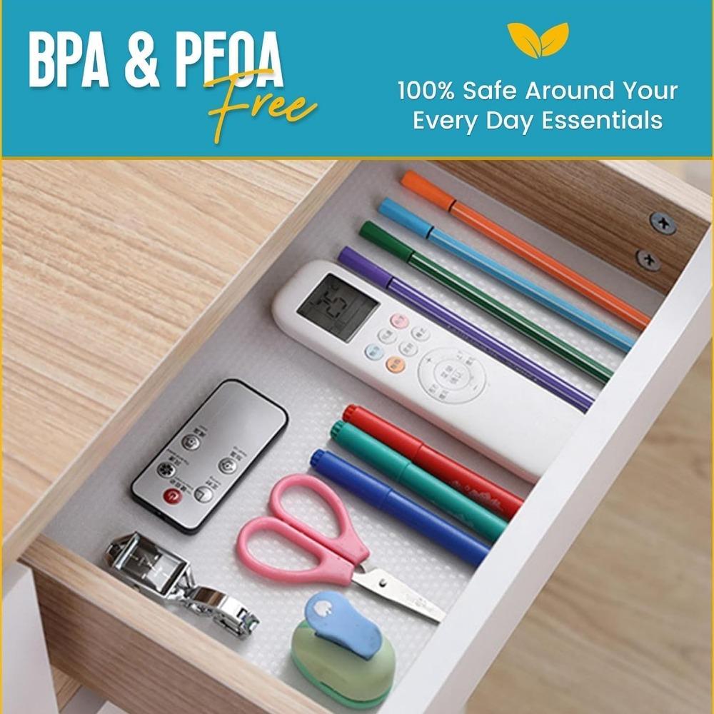 1 Roll Shelf Liner Drawer Liner for Kitchen Cabinets Non-Slip Easy Clean Kitchen Cabinet Liner, Cupboard Liner, Waterproof Mat